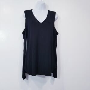 JET John Eshaya Cold Shoulder V-Neck Blouse